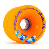 Orangatang Longboard Wheels: Stimulus 70mm 80a Orange Wheels- Edge Boardshop