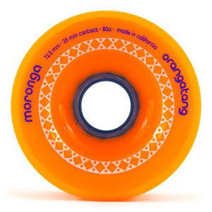 Orangatang Longboard Wheels: Moronga 72.5mm 80a Orange Wheels- Edge Boardshop