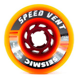 Seismic Longboard Wheels: Speed Vent 73mm 76a Orange