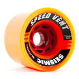 Seismic Longboard Wheels: Speed Vent 73mm 76a Orange