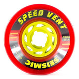 Seismic Longboard Wheels: Speed Vent Elixer Formula 73mm 81a Red