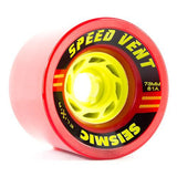 Seismic Longboard Wheels: Speed Vent Elixer Formula 73mm 81a Red