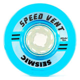 Seismic Longboard Wheels: Speed Vent 85mm 75a Clear Blue