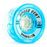 Seismic Longboard Wheels: Speed Vent 85mm 75a Clear Blue