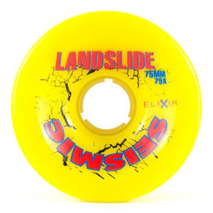 Seismic Longboard Wheels: Landslide Freeride 75mm 79a Yellow