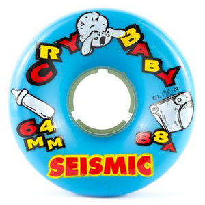 Seismic Longboard Wheels: Cry Baby 64mm 88a Blue