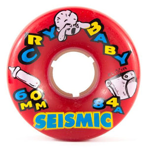 Seismic Longboard Wheels: Cry Baby 60mm 84a Red