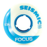 Seismic Skateboard Wheels: Focus 55mm 97a Blue