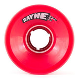 Rayne Longboard Wheels: Greed 66mm 80a Square Red Core Wheels- Edge Boardshop