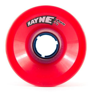 Rayne Longboard Wheels: Greed 70mm 77a Square Blue Core Wheels- Edge Boardshop