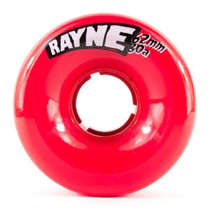 Rayne Longboard Wheels: Envy 62mm 80a Round Red Core Wheels- Edge Boardshop