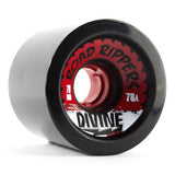 Divine Longboard Wheels: Road Rippers 70mm 78a Black Wheels- Edge Boardshop