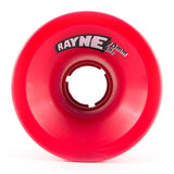 Rayne Longboard Wheels: Greed 70mm 80a Square Red Core Wheels- Edge Boardshop