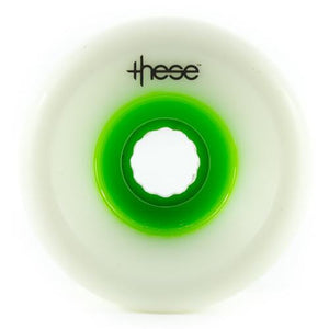 These Wheels: 727 Freeride Smooth 70mm 78a Green Core