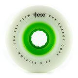 These Wheels: 727 Freeride Smooth 70mm 78a Green Core