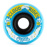 Cloud Ride Wheels: Ozone 70mm 83a Blue Wheels- Edge Boardshop