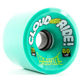 Cloud Ride Wheels: Freeride 70mm 80a Green Wheels- Edge Boardshop