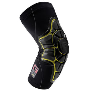 G-Form Protective Gear: Pro-X Elbow Pads Black/Yellow Shin Pads- Edge Boardshop