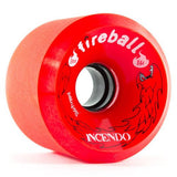 Fireball Longboard Wheels: Incendo 70mm 84a Red Wheels- Edge Boardshop