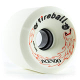 Fireball Longboard Wheels: Incendo 70mm 81a White Wheels- Edge Boardshop