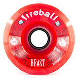 Fireball Longboard Wheels: Beast 76mm 84a Red Wheels- Edge Boardshop