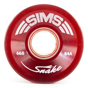 Sims Skateboard Wheels: Street Snake 66mm 84a Red