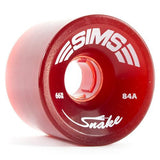 Sims Skateboard Wheels: Street Snake 66mm 84a Red