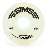 Sims Skateboard Wheels: Street Snake 66mm 84a White