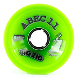 ABEC11 Longboard Wheels: Big Zigs Reflex 75mm 80a Green Wheels- Edge Boardshop