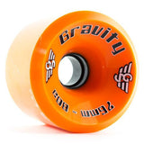 Gravity Longboard Wheels: Hi-Grade 76mm 80a Orange Wheels- Edge Boardshop