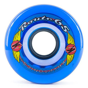 Kryptonics Wheels: Route 65mm Blue Wheels- Edge Boardshop