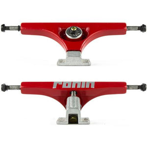 Ronin Trucks: Cast Red Hanger Silver Base Plates Trucks- Edge Boardshop