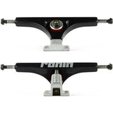 Ronin Trucks: Cast Black Hanger Silver Base Plates Trucks- Edge Boardshop