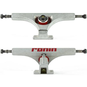 Ronin Trucks:  Cast Silver Hanger Silver Base Plates Trucks- Edge Boardshop