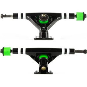 ABEC 11 Trucks: Attack Black Star RKP 180mm 45 Degree Trucks- Edge Boardshop