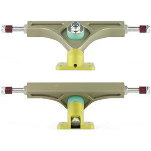 PNL Precision Trucks: PNL Joey 165mm Bronze/Yellow 40 Degree Trucks- Edge Boardshop