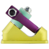 PNL Precision Trucks: PNL Strummer 180mm Purple/Yellow 40 Degree Trucks- Edge Boardshop