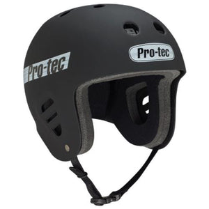 Protec Helmet: Classic Fullcut Black Helmets Full Cut- Edge Boardshop