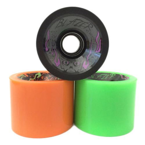 Gravity Longboard Wheels: Blazer 70mm 77a Green Wheels- Edge Boardshop