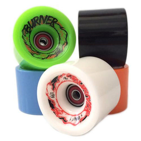 Gravity Longboard Wheels: Burners 66mm 78a Blue Wheels- Edge Boardshop