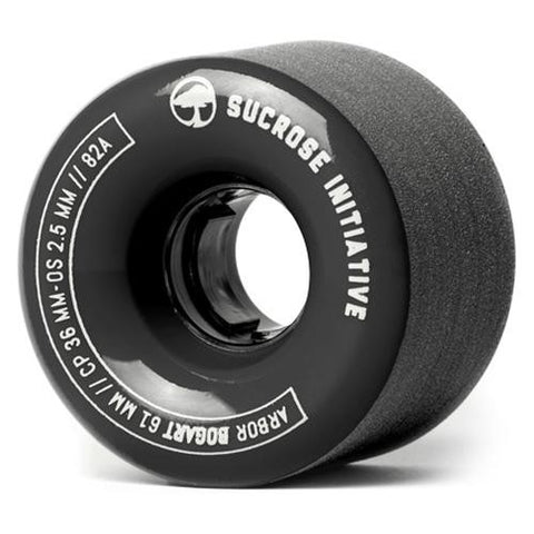 Arbor Longboard Wheels: Bogart 61mm 82a Black Wheels- Edge Boardshop