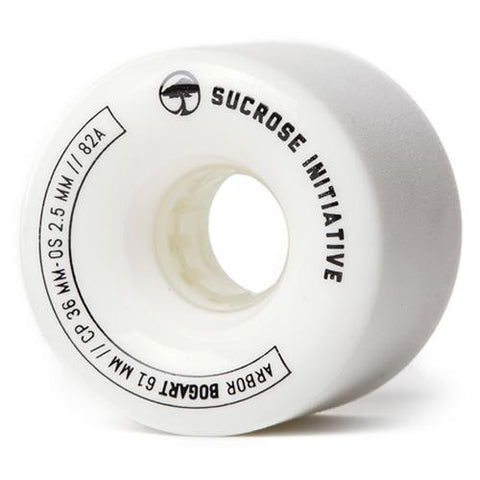 Arbor Longboard Wheels: Bogart 61mm 82a White Wheels- Edge Boardshop