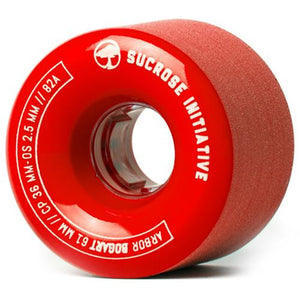 Arbor Longboard Wheels: Bogart 61mm 82a Red Wheels- Edge Boardshop