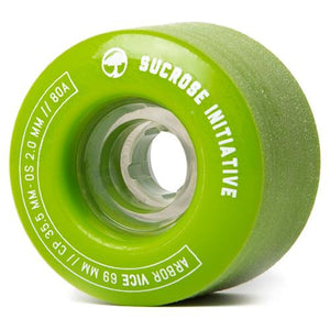 Arbor Longboard Wheels: Vice 69mm 80a Green Wheels- Edge Boardshop