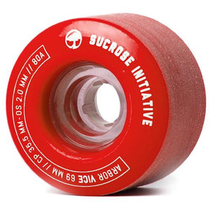 Arbor Longboard Wheels: Vice 69mm 80a Red Wheels- Edge Boardshop