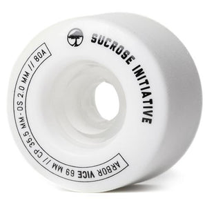 Arbor Longboard Wheels: Vice 69mm 80a White Wheels- Edge Boardshop