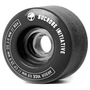 Arbor Longboard Wheels: Vice 69mm 80a Black Wheels- Edge Boardshop