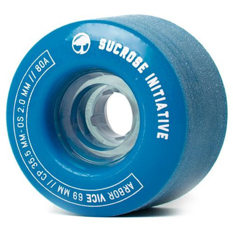 Arbor Longboard Wheels: Vice 69mm 80a Blue Wheels- Edge Boardshop