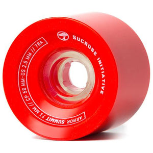 Arbor Longboard Wheels: Summit 71mm 78a Red Wheels- Edge Boardshop