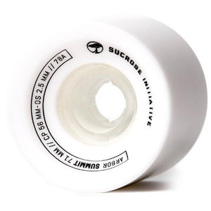 Arbor Longboard Wheels: Summit 71mm 78a White Wheels- Edge Boardshop